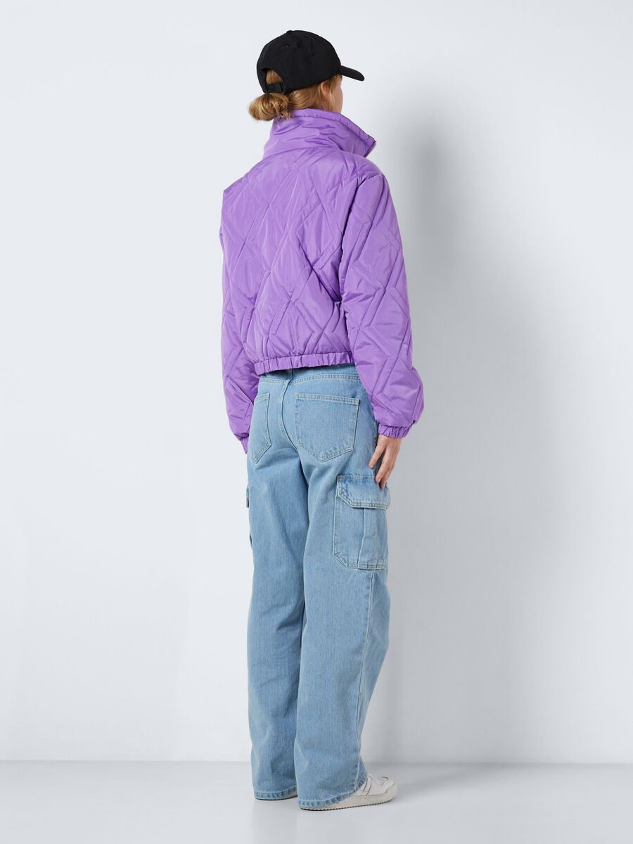 Noisy May - Purple Quilted Bomber Jacket