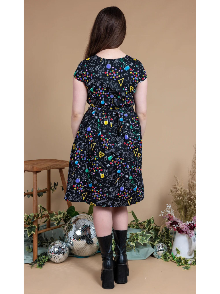 Run & Fly - School of Science Belted Tea Dress with Pockets