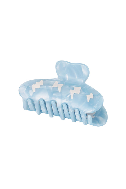 Thunder Egg - Dreamy Blue Resin Lightning Bolt Hair Claw