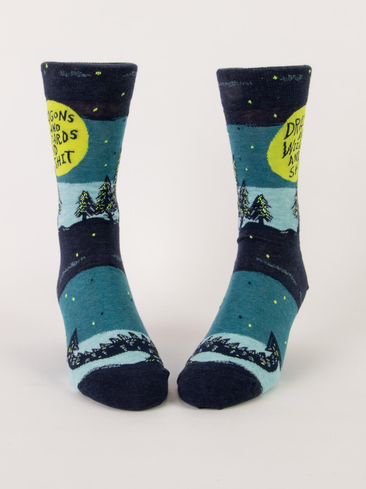 Blue Q - Dragons and Wizards Mens Socks