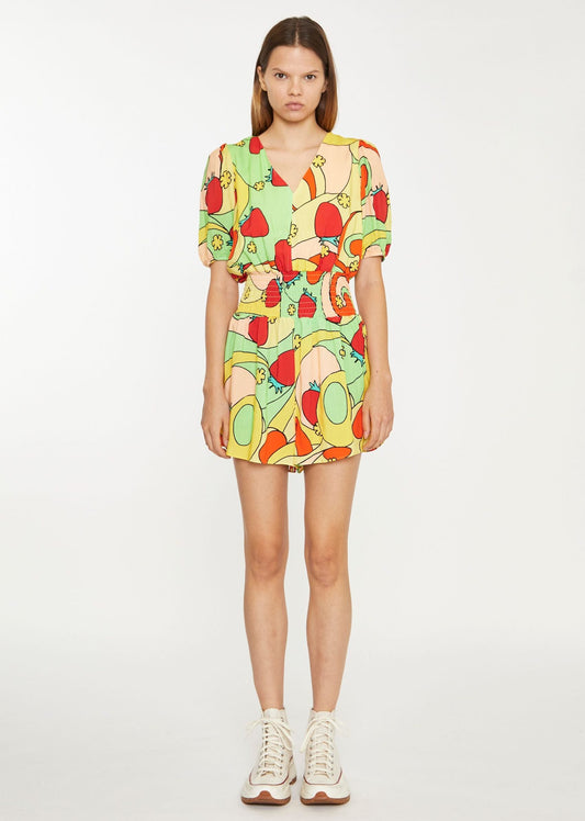 Glamorous - Psychedelic Fruit Print Playsuit