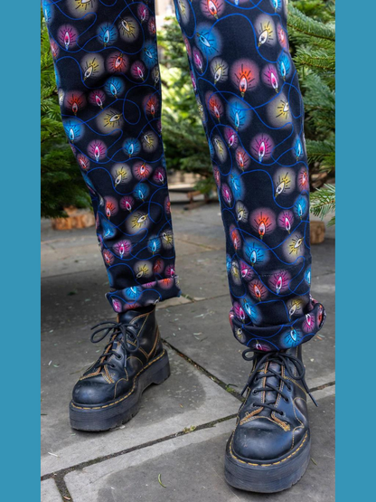 Run &amp; Fly - Festive Fairy Lights Stretch Twill Dungarees