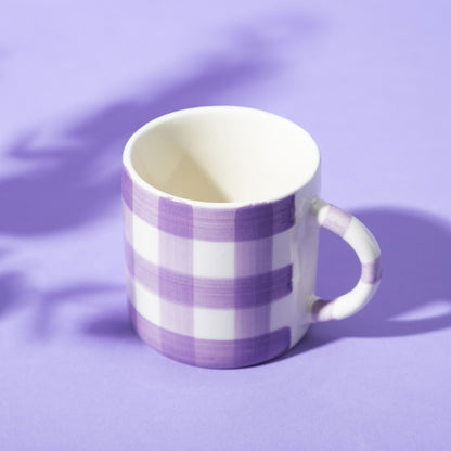 Sass & Belle - Lilac Gingham Mug