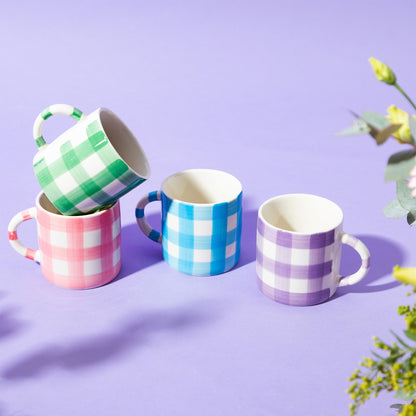 Sass & Belle - Lilac Gingham Mug