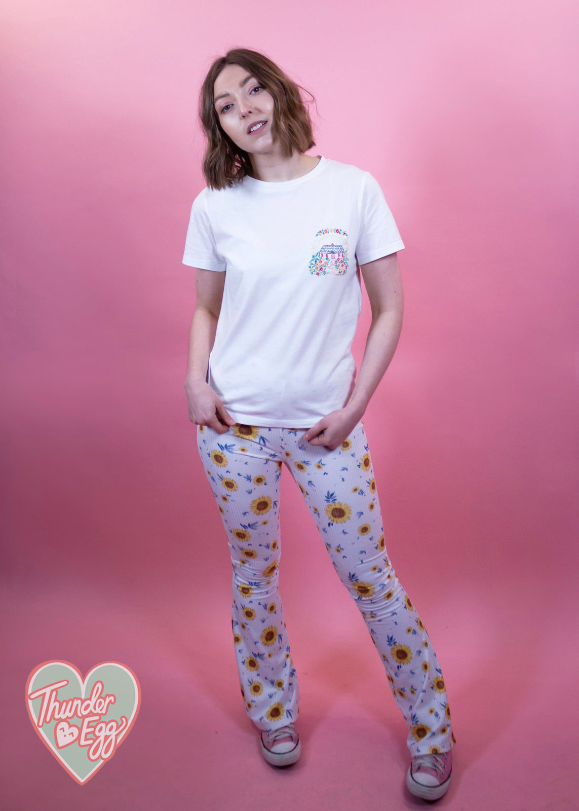 Glamorous - Ribbed Sunflower Flares