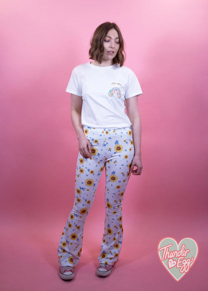 Glamorous - Ribbed Sunflower Flares