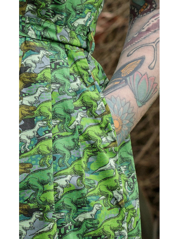 Run & Fly – Camo Dino Dress With Pockets