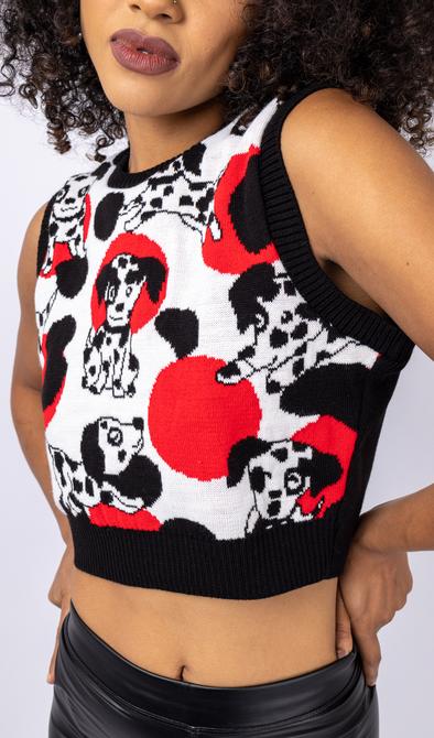 Run & Fly - Cropped Dalmatian Sweater Vest