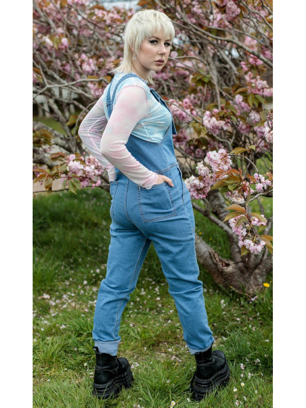 Run & Fly - New Fit Blue Stone Wash Denim Dungarees