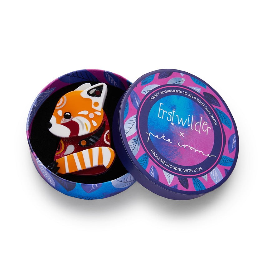 Erstwilder x Pete Cromer - The Rakish Red Panda Brooch