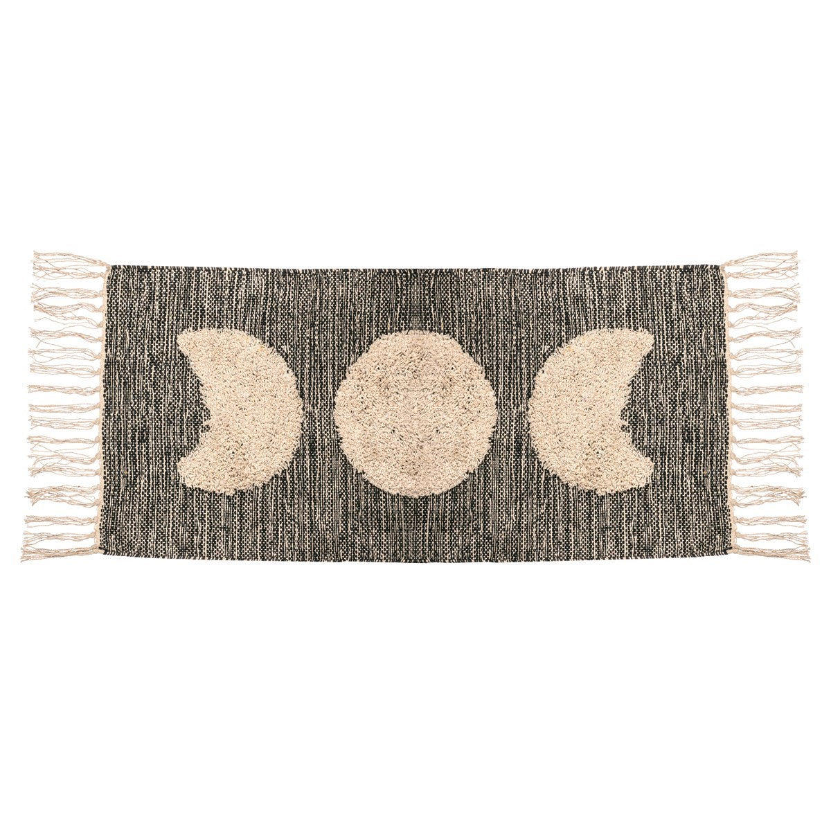 Sass & Belle - Moon Phases Tufted Rug Black
