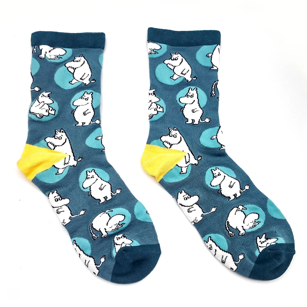 House of Disaster Moomin Repeat Print Mens Socks Thunder Egg