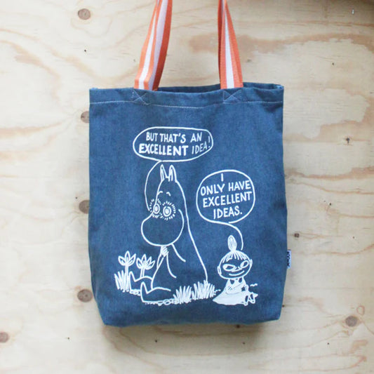 House of Disaster - Moomin 'Excellent Idea' Denim Tote Bag