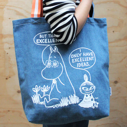 House of Disaster - Moomin 'Excellent Idea' Denim Tote Bag