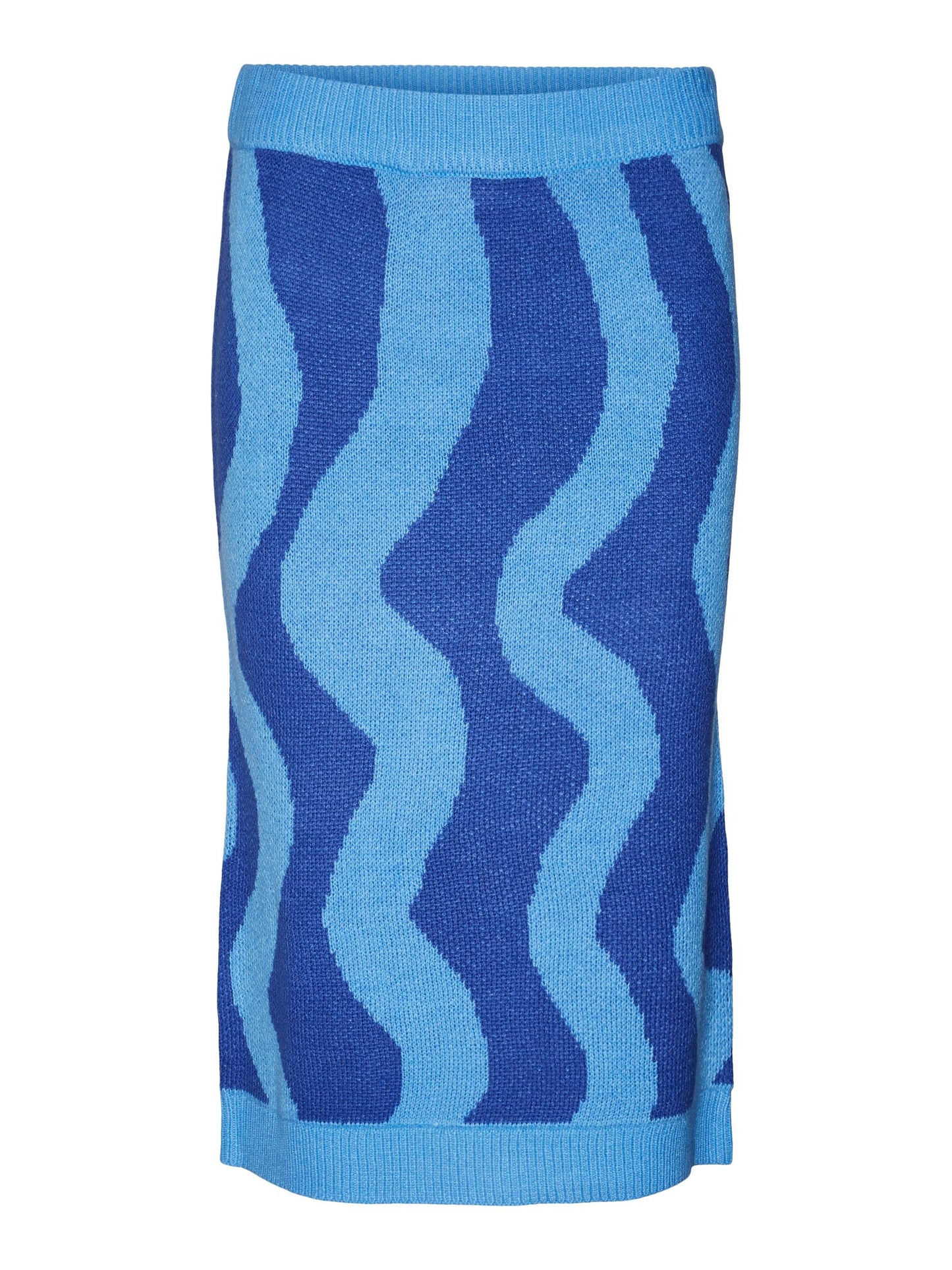 Noisy May - Blue Wave Knitted Midi Skirt