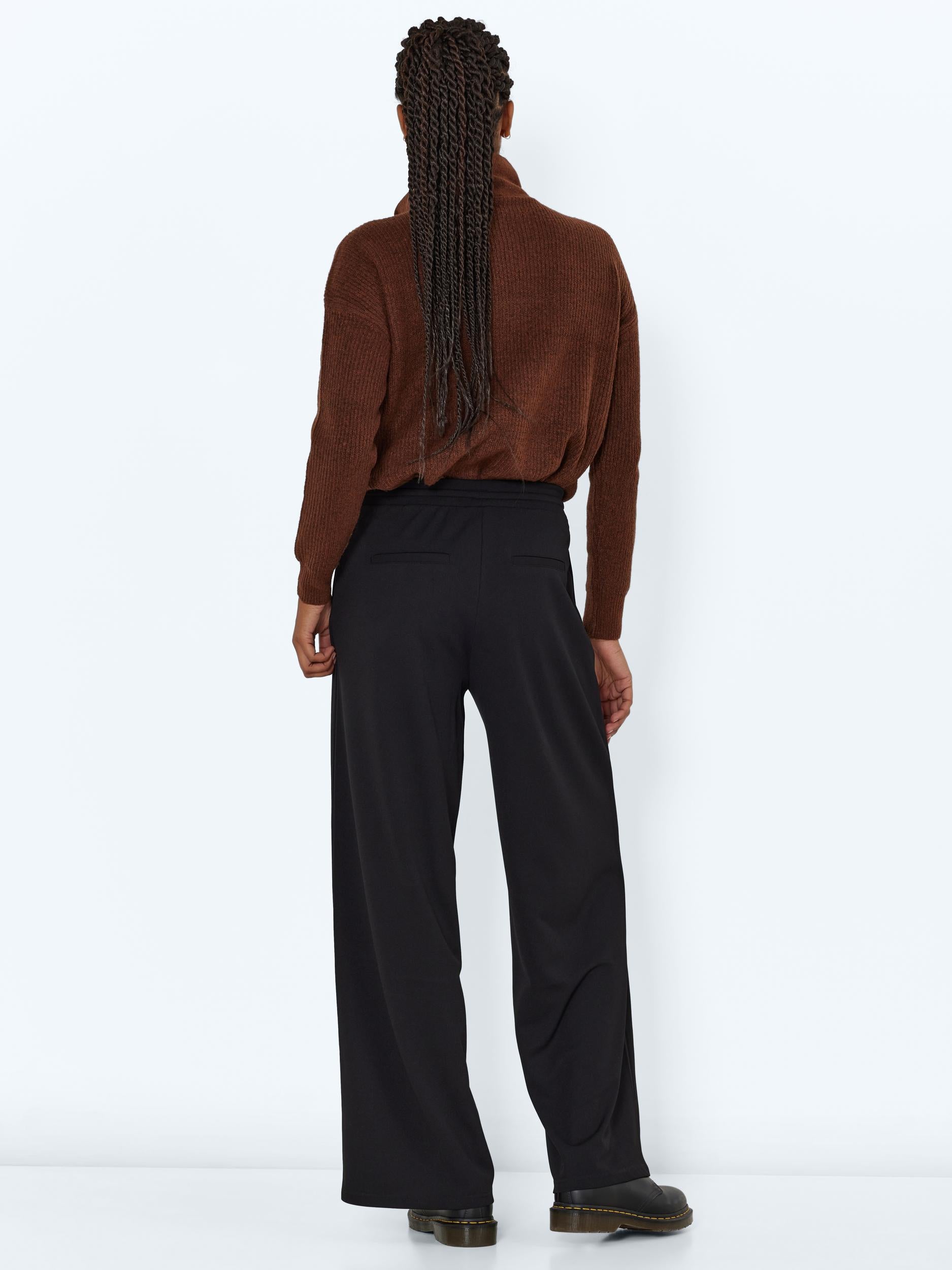 Noisy May Tall flared trousers in black