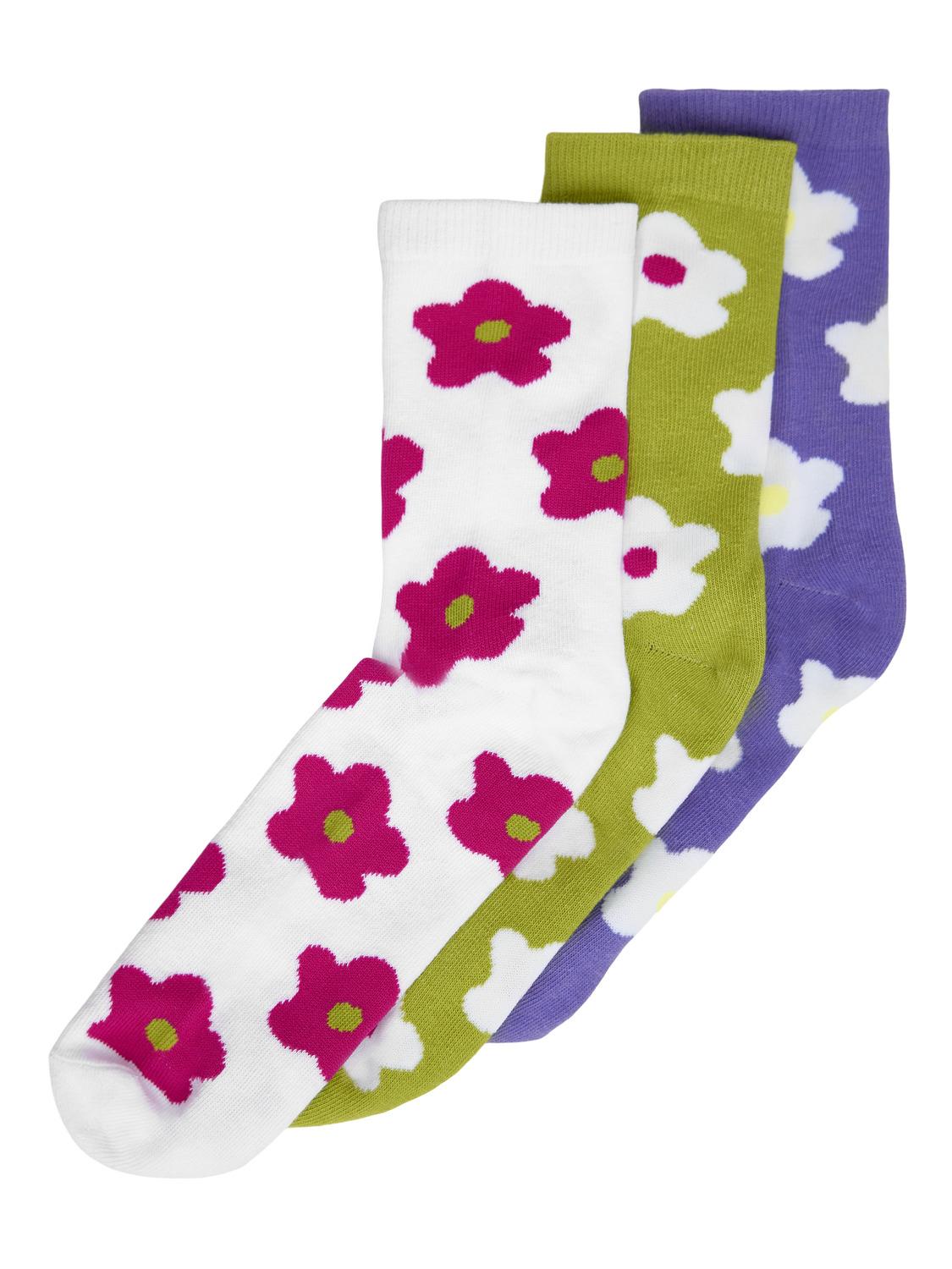Noisy May - Set of 3 Flower Socks