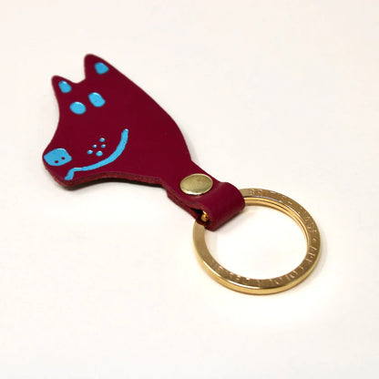 Ark Colour Design - Dog Head Magenta Key Fob