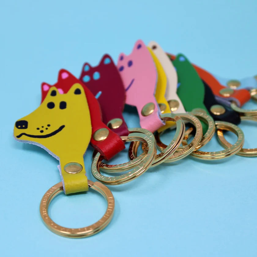 Ark Colour Design - Dog Head Magenta Key Fob