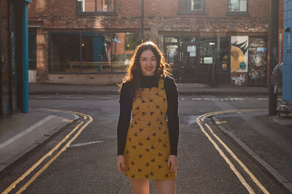 Run & Fly - Twill Gold Bee Pinafore
