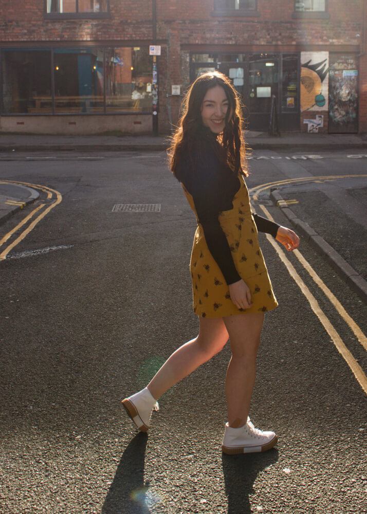 Run & Fly - Gold Bee Pinafore