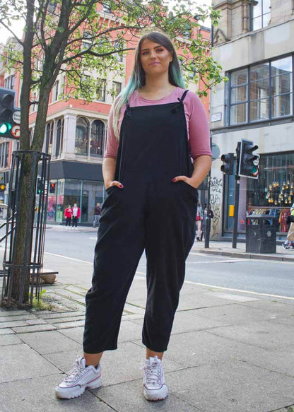 Thunder Egg - Black Corduroy Dungarees