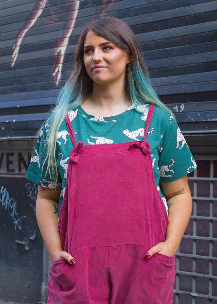 Thunder Egg - Burgundy Corduroy Dungarees