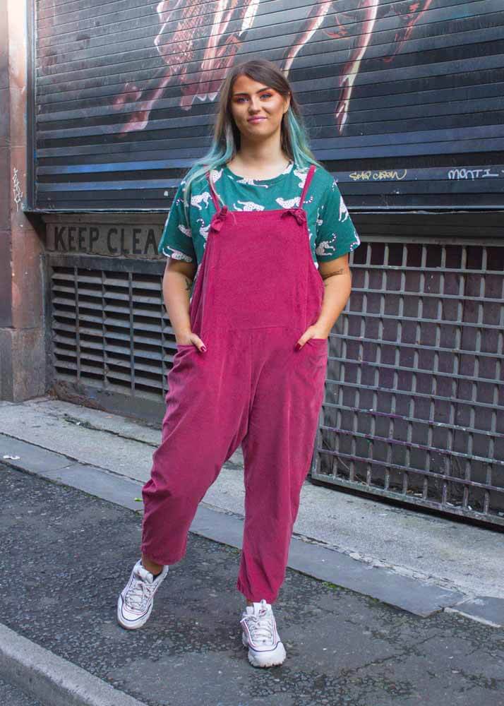 Thunder Egg - Burgundy Corduroy Dungarees