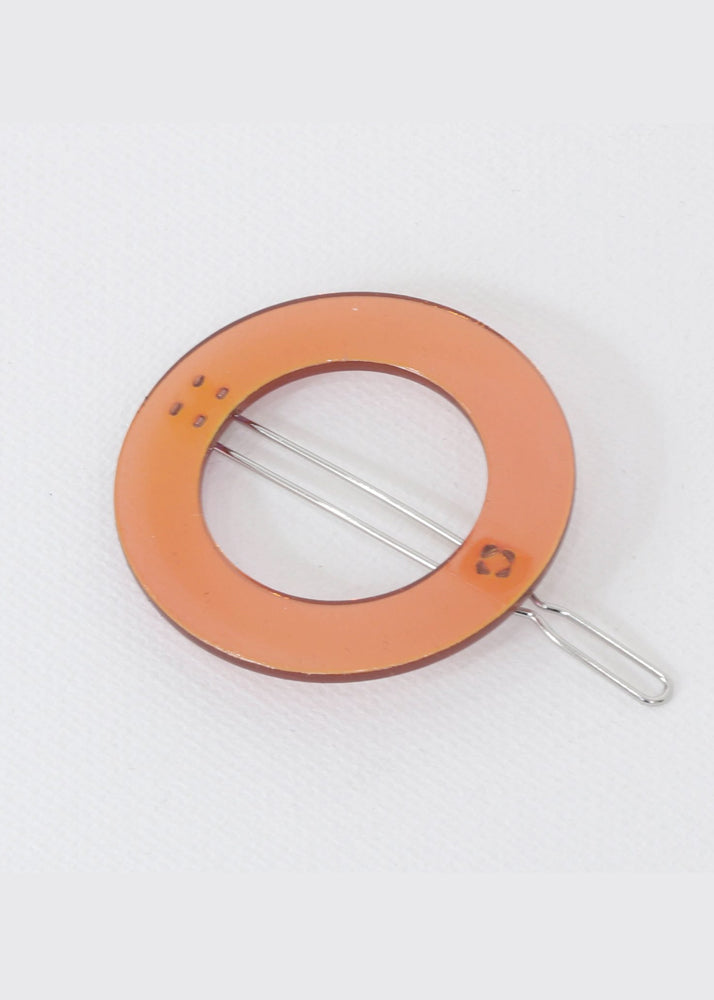 Big Metal London - Iridescent Orange Ring Hair Clip