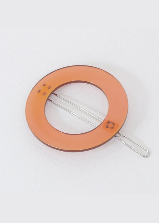 Big Metal London - Iridescent Orange Ring Hair Clip
