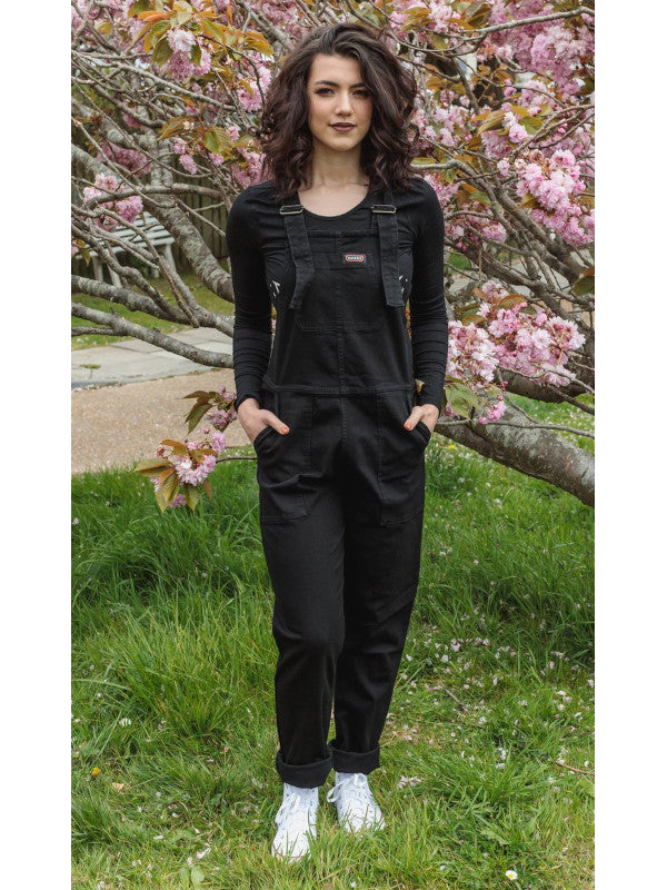 un & Fly - New Fit Black Stretch Denim Dungarees