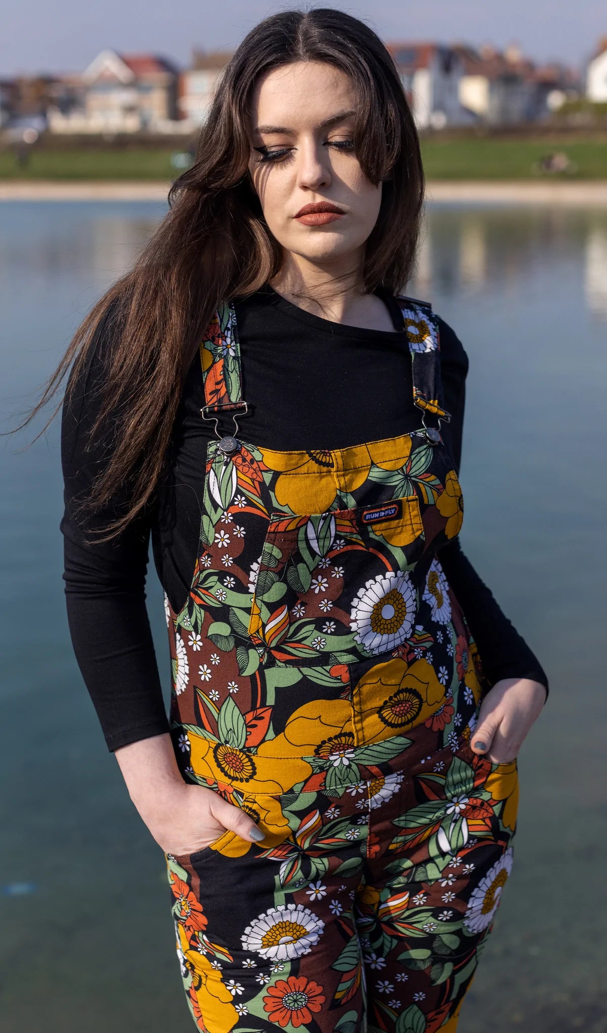 Flared 2025 dungarees uk