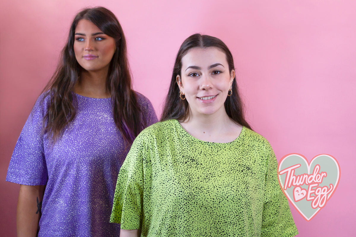 Noisy May - Lilac Speckled Oversized Tee