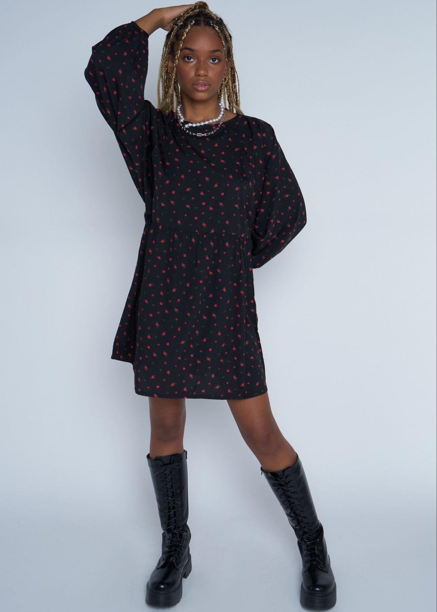 Daisy Street - Alexis Rose Print Dress