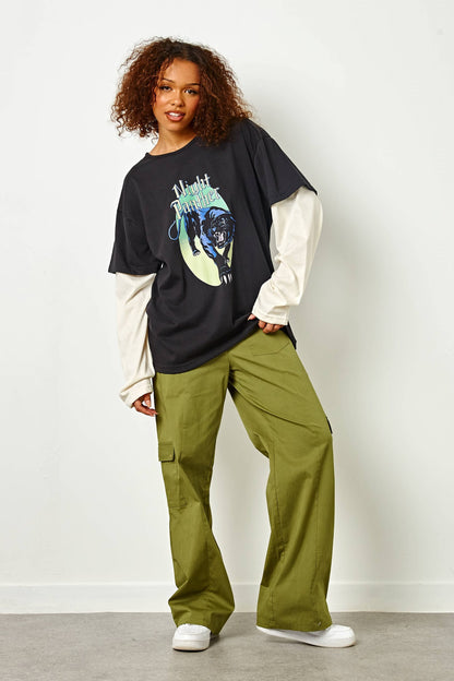 Daisy Street - Night Panther Skate Top